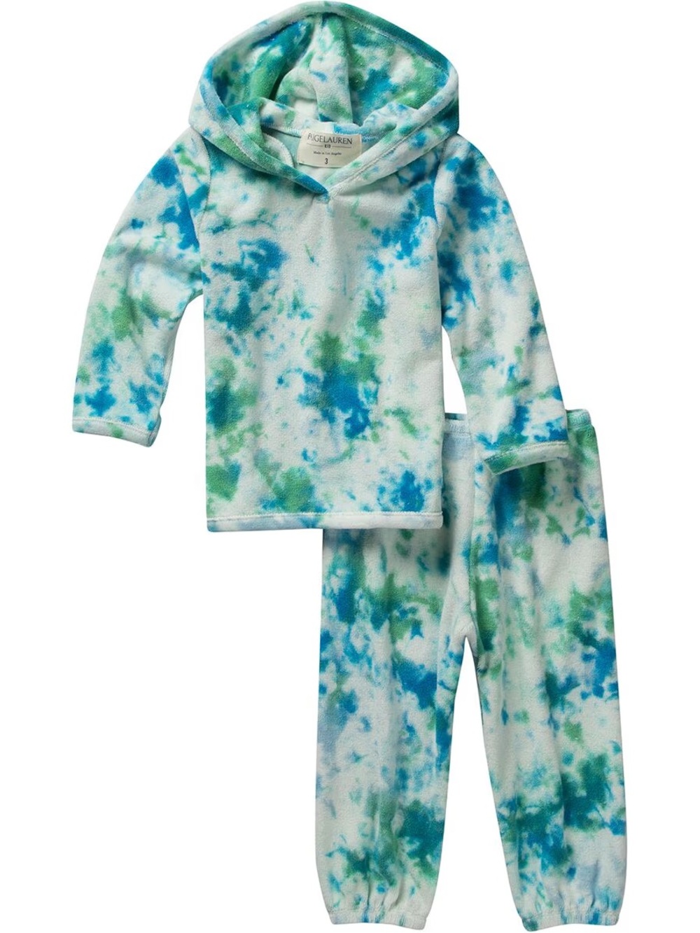 PAIGELAUREN Terry Tie Dye Hoodie Loungewear Set